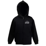 mtz 82 čierny kruhový sveter na zips s bielym vzorom