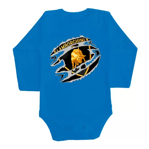 lamborghini modrá dlhý rukáv dojčenské body