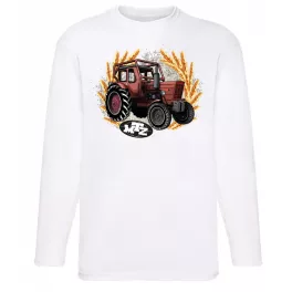 mtz - 50 tričko dlhý rukáv biely
