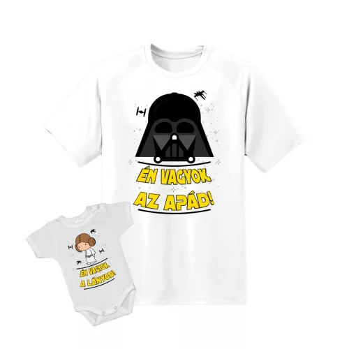 som tvoj otec! sada/biele tričko s bielym bodym pre dievčatá (s dopravou zdarma)