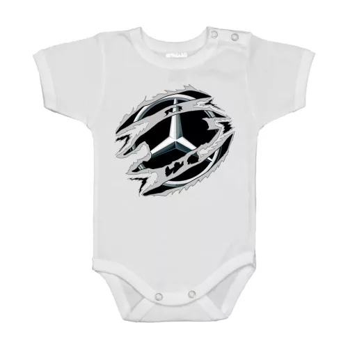 mercedes biely krátky rukáv dojenské body