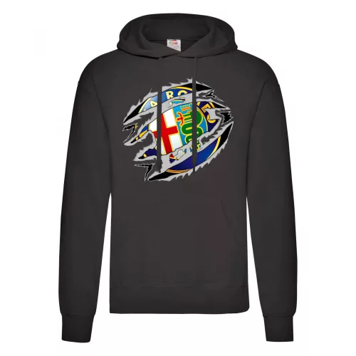 alfa romeo sveter s kapucou čierna