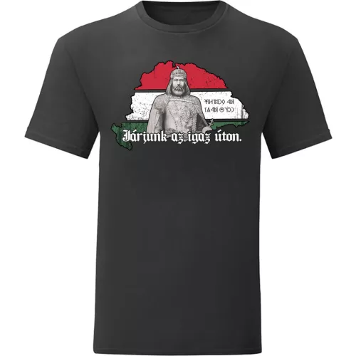 tričko s poďme po správnej ceste (čierna)