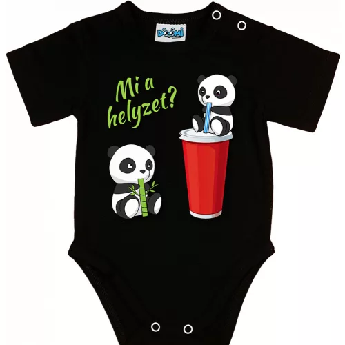 panda body pre bábätká čierna