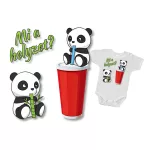 panda body pre bábätká čierna