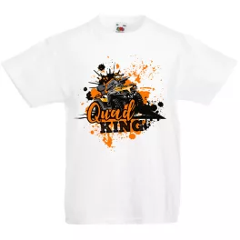 detské biele tričko quad king