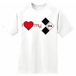 milujem svojho otca! čierne tričko s krátkym rukávom