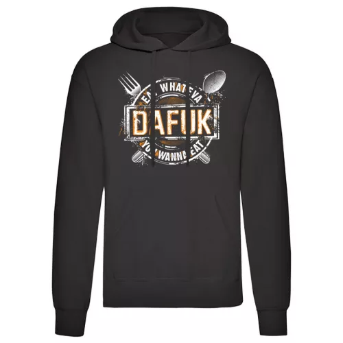 eat whateva dafuk…čierna sveter s klokaním vreckom