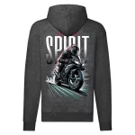 spirit motorcycle mikina na zips, sivá