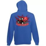 detský sveter massey ferguson na zips - modrý