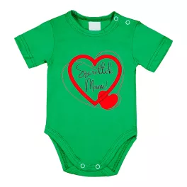   detské telo s krátkym rukávom "ľúbim ťa mamička" zelené