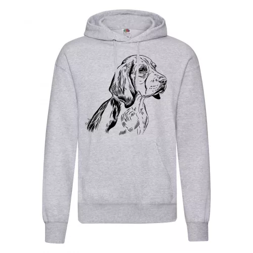 mikina pes beagle sivá