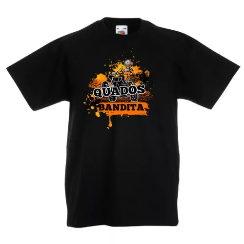 detské čierne tričko quad banditaa