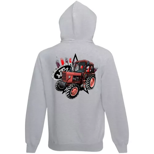 mtz 82 detský sveter na zips - sivý