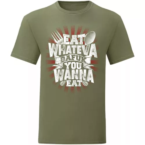 eat whateva…zelená tričko