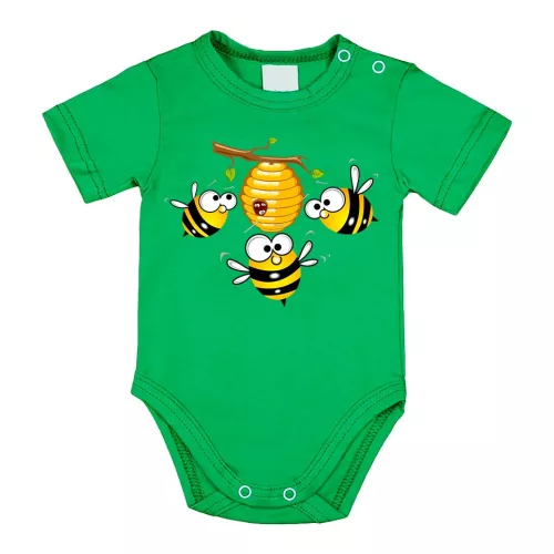 včely zelené telo biela