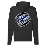 čierna mikina ford na zips