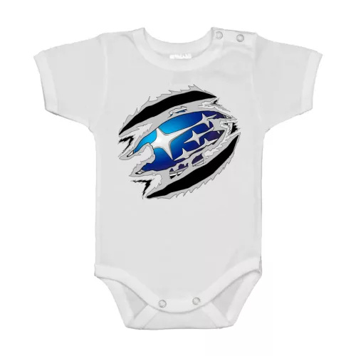 subaru biely krátky rukáv dojenské telo