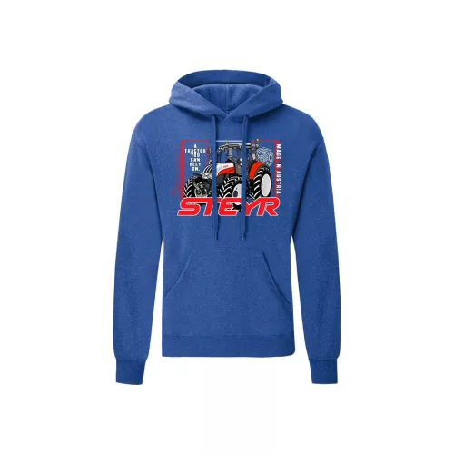 svetre steyr s kapucňou modrá