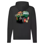 malý dutra čierna svetr s mikinou na zip