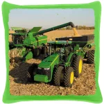 jd harvest zelený vankúš z bavlny