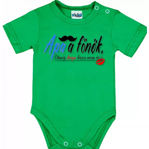 otec je šéf, kým sa mama nedostane domov body pre bábätká chlapec zelená