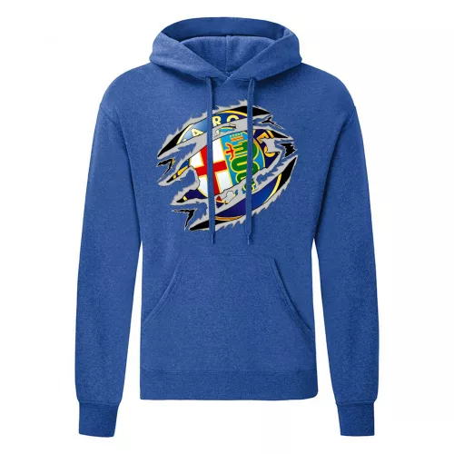 alfa romeo sveter s kapucou modrá