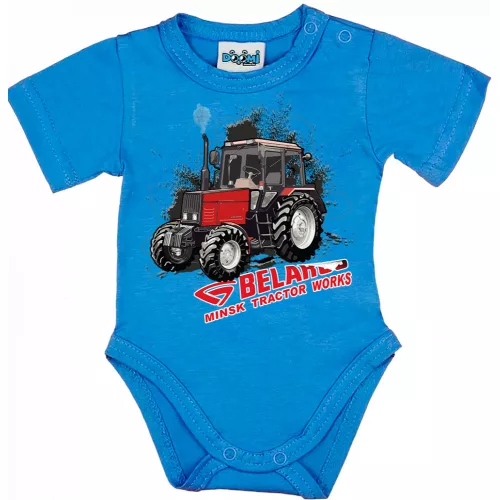 belorusko body pre bábätká modrý krátky rukáv