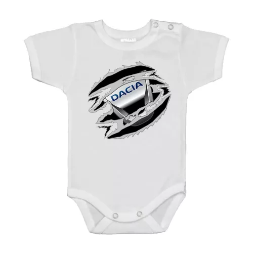 dacia biele biely dojenské telo s krátkym rukávom