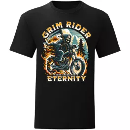 grim rider motorcycle tričko čierne