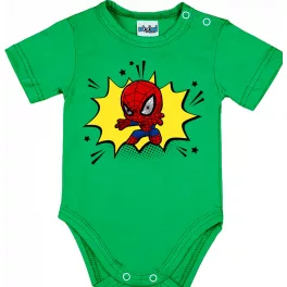 spiderman body pre bábätká zelená