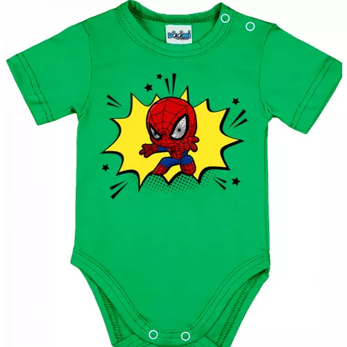 spiderman body pre bábätká zelená