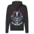 the skull garage motorcycle mikina na zips, čierna