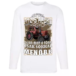 som otec mtz... tričko /mtz-50/ dlhý rukáv biely