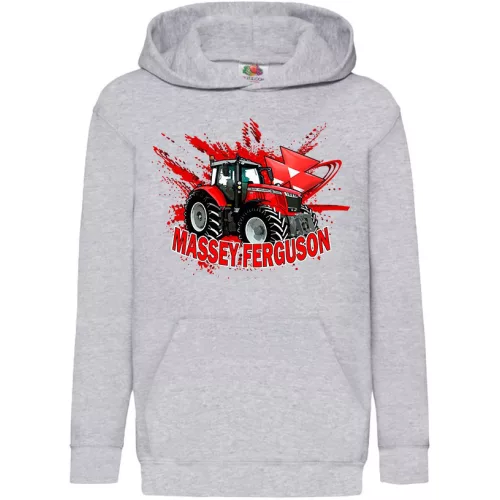 detský sveter massey ferguson - sivý