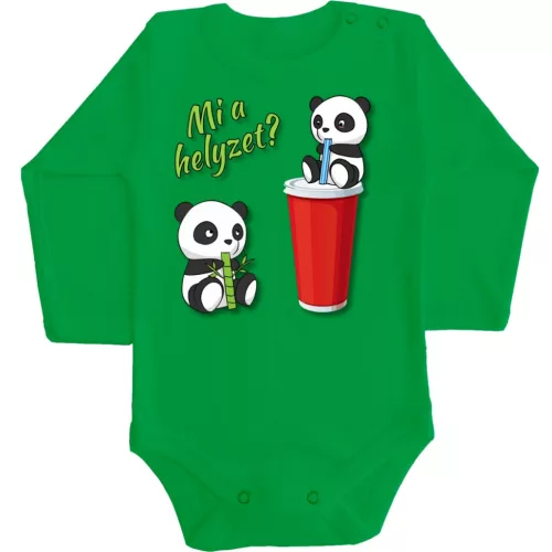 panda body pre bábätká zelená