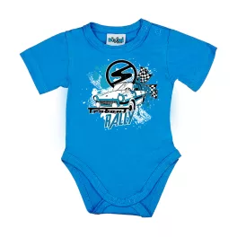 dojčenské body trabant modré s krátkym rukávom
