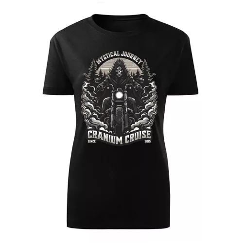 mystical journey motorcycle dámske tričko čierne