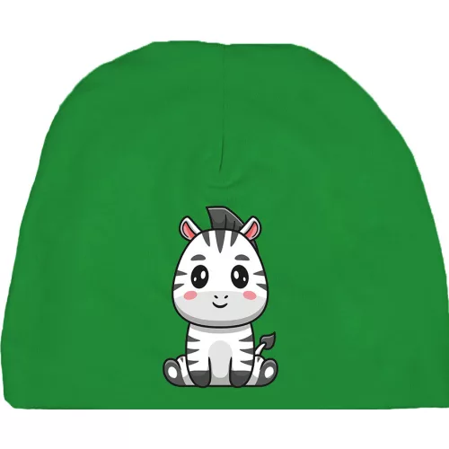 zebra dieťa čiapka zelená