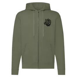 divoček zelený sveter na zips