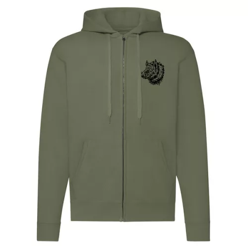divoček zelený sveter na zips