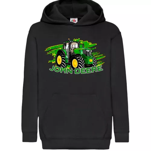 zelený traktor 6195 detský svetr čierny
