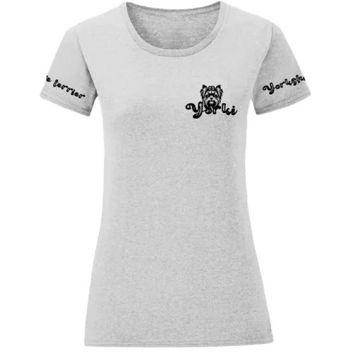 dámske svetlošedé tričko od yorkšír malý vzor