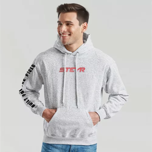 sveter steyr style s klokaním vreckom v svetlo šedá farbe