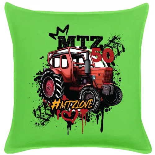 mtz 50 zelený bavlnený vankúš (mtz love)
