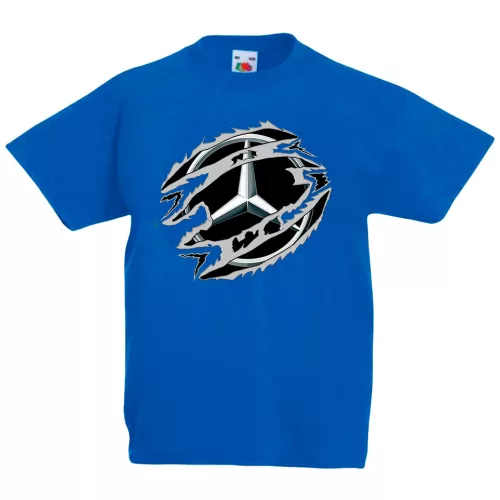 detské tričko mercedes modrá