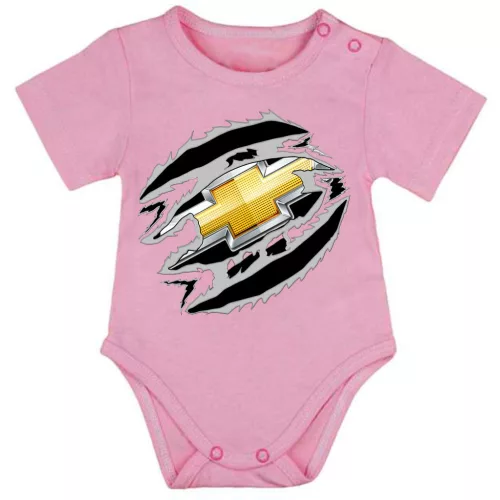chevrolet ružová dojčenské body krátky rukáv