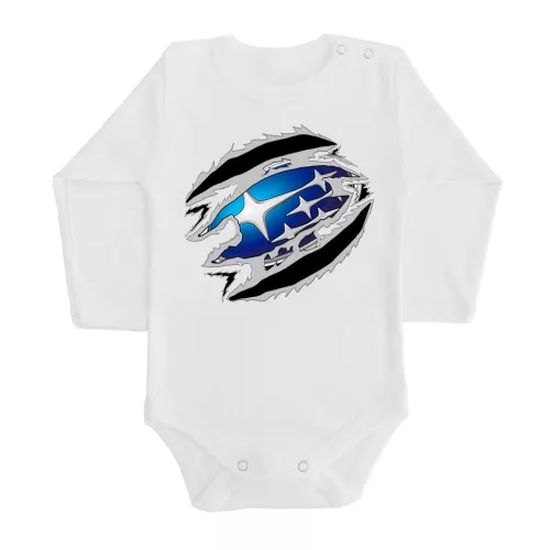 subaru biely dlhý rukáv dojčenské telo