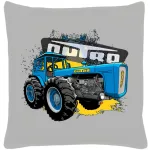 veľký vankúš z bavlnenej šedej dutra