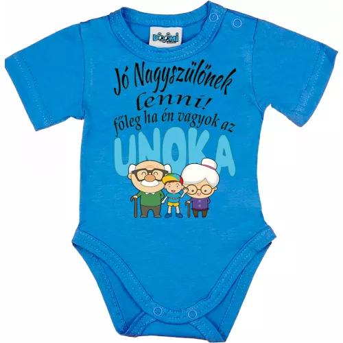 je dobré byť starým rodičom! detské body chlapčenské modré